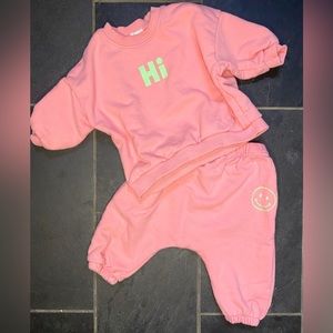 Hi Sweat Set - Coral/Mint